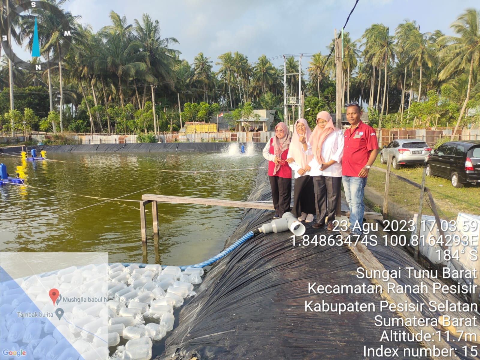 Penyerahan Benur Udang ke Kec. Ranah pesisir dan Linggo Sari Baganti yang bersumber dari Dana APBD P